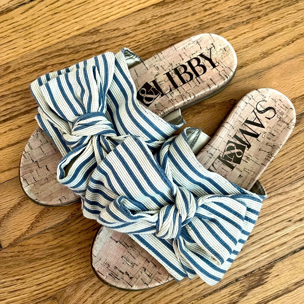 Sam & Libby bow sandals (size 6)